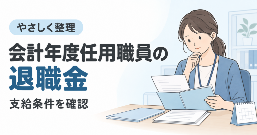 会計年度任用職員に退職金はある？支給条件・金額の考え方を解説
