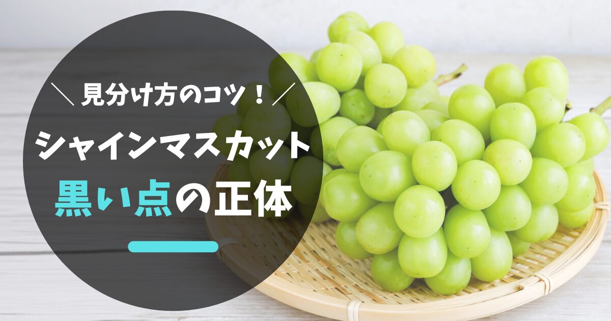 シャインマスカットの黒い点は食べられる？見分け方のポイント