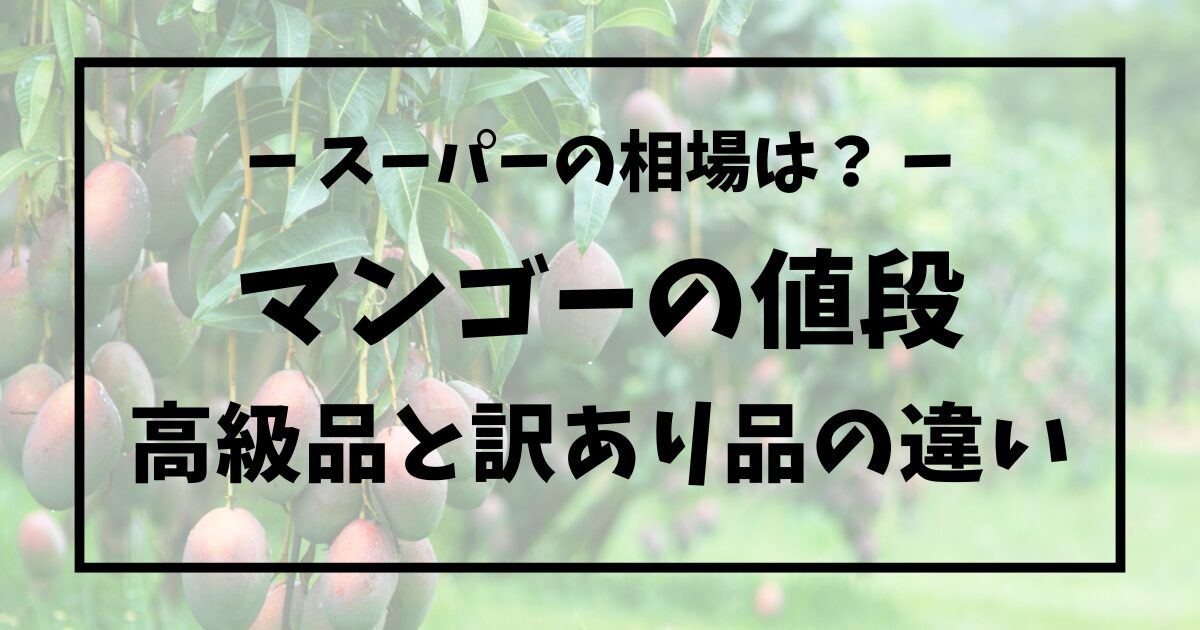 マンゴー1個の値段とスーパーの相場｜高級品と訳あり品の違いも紹介