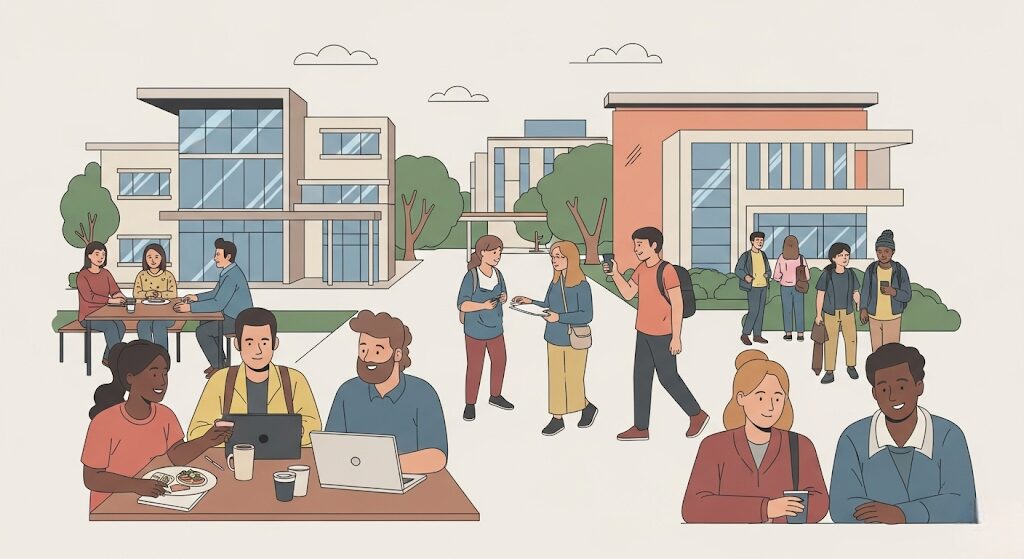 その後の人脈にも繋がった大学での友人関係