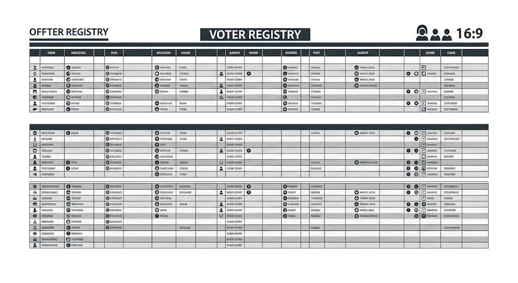 公的な選挙人名簿が主な情報の出所