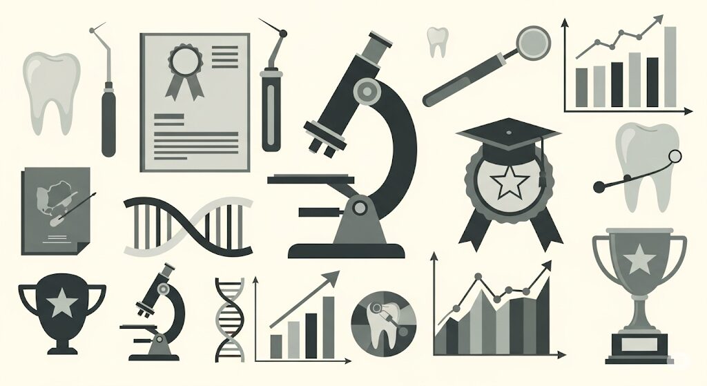歯科医師としての学会・受賞歴と研究実績