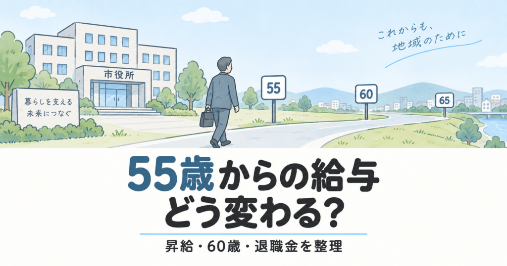 【公務員】55歳から昇給停止？対象者と退職金に与える影響