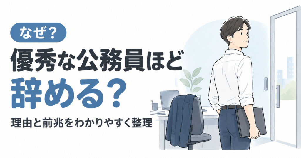 公務員で優秀な人が辞める理由とは？統計データと対策を徹底解説