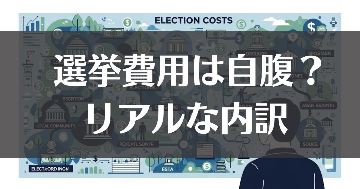 選挙費用の自腹とリアルな内訳｜市議選から国政まで徹底解説