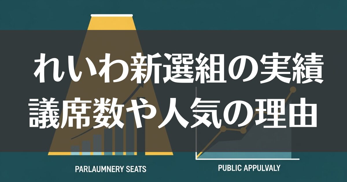 れいわ新選組の実績とは？議席数や人気の理由まで徹底解説