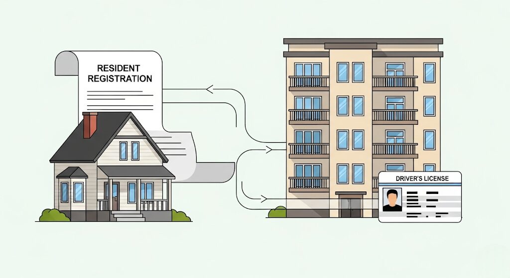住民票を移さずに免許証の住所変更はできますか？