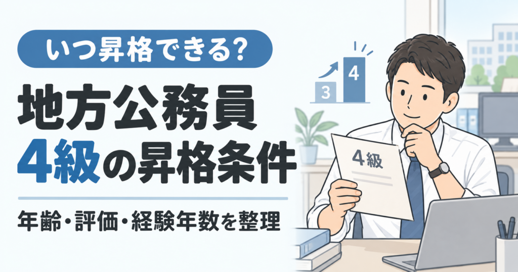 【地方公務員】4級の昇格条件とは？年齢・給与・基準を徹底解説