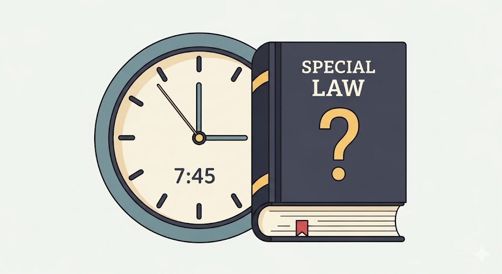 なぜ適用外？公務員の7時間45分勤務と特別法