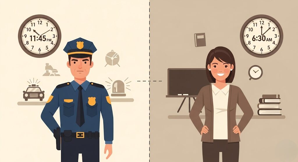 職種で違う？警察官や教員の勤務時間と休日の実態