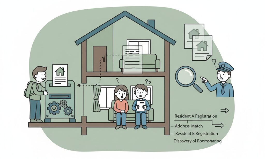 ルームシェアで住民票を移すとバレる？その仕組みと原因