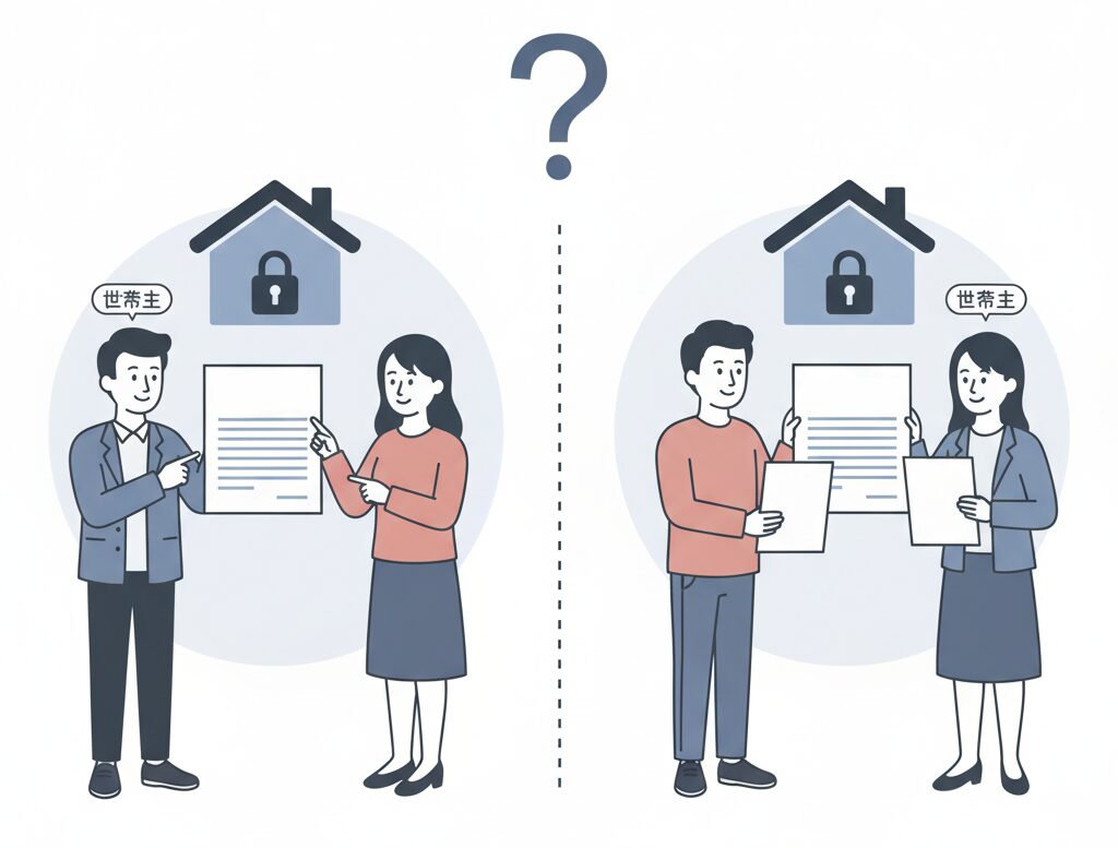 同棲時の住民票での世帯主は誰にする？