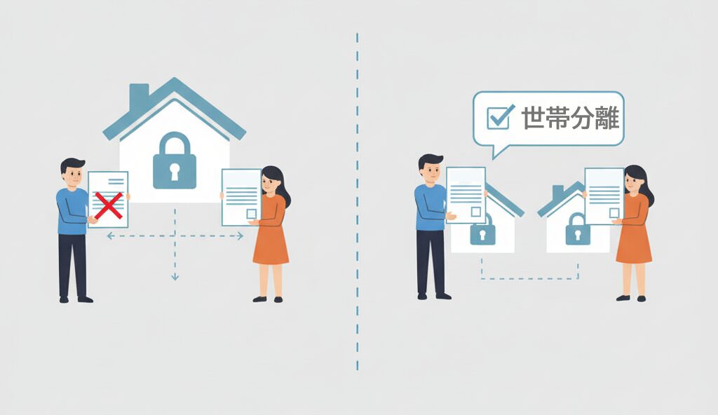 住民票に同居人を記載しないための世帯分離