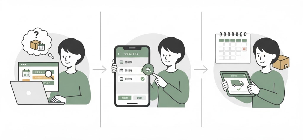 】配送時期の確認方法と選び方
