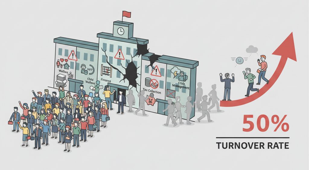 現代における市役所の離職率は？