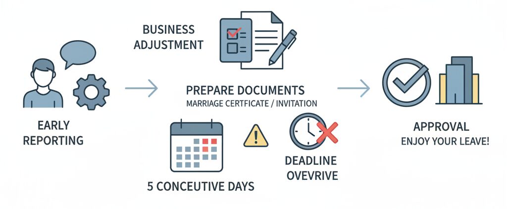 【国家公務員】結婚休暇の申請手順と注意点