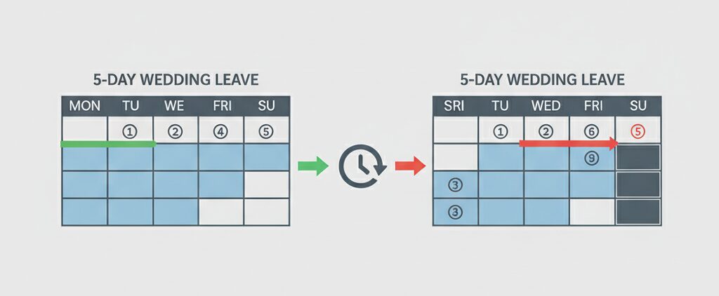 国家公務員の結婚休暇と土日のカウント方法