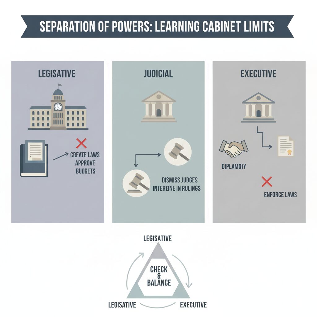 三権分立による内閣の権限の覚え方