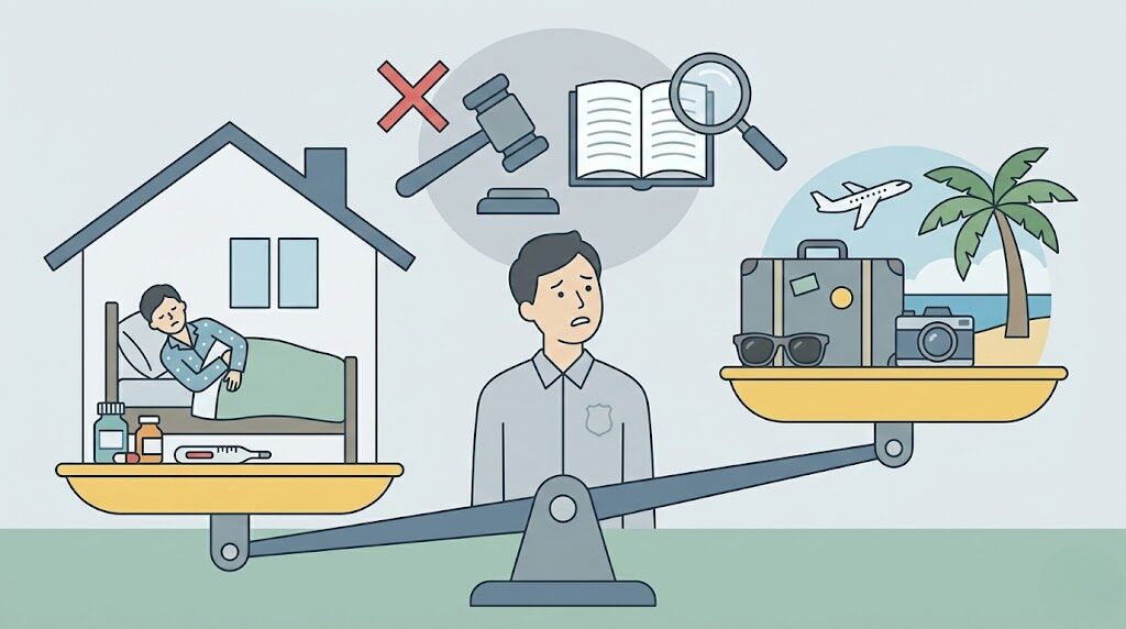 公務員が病気休暇中に旅行をする際の法的リスク