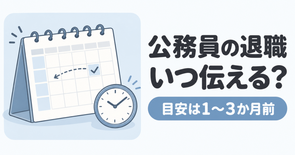 公務員の退職はいつ伝える？