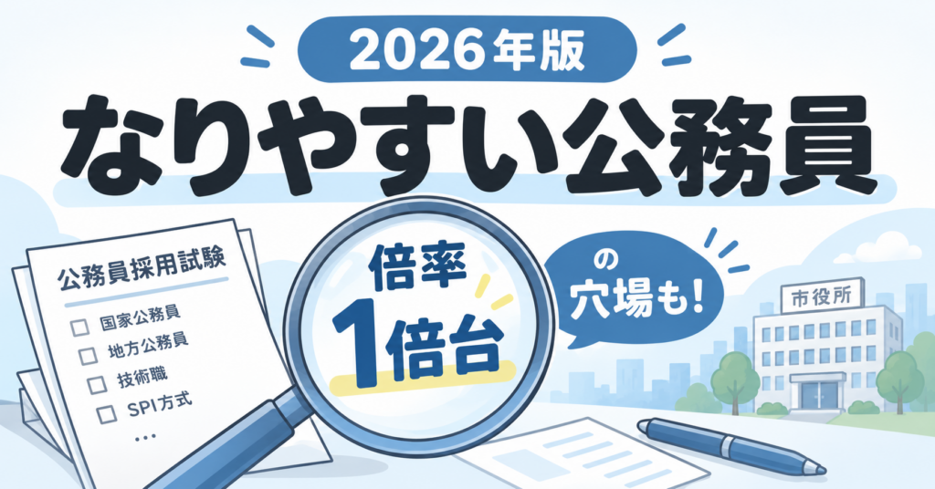 公務員になりやすい職種