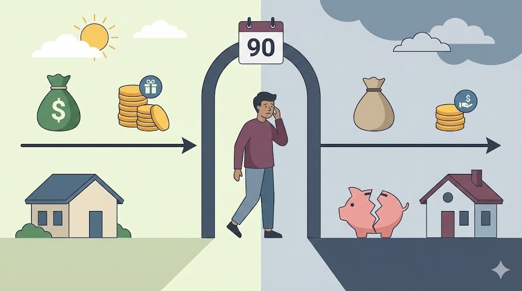 90日経過後の病気休職への移行と給料・ボーナスの変化