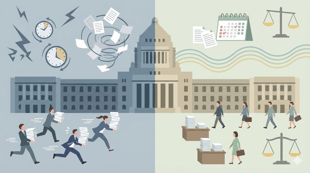 参議院事務局も激務なのか違いを比較