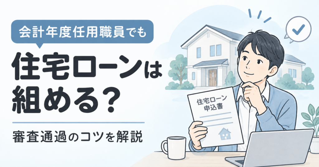 会計年度任用よく員は住宅ローン組める？