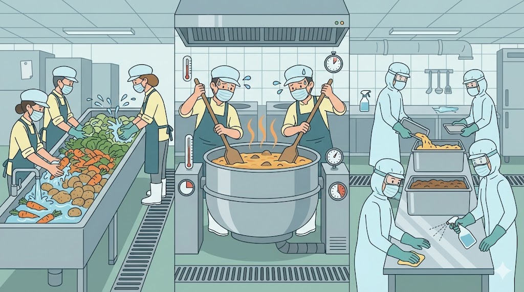 学校事務や給食調理員の業務フローと厳しさ