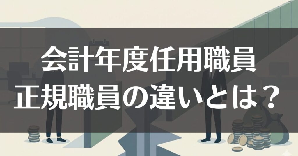 会計年度任用職員と正規職員の違いとは？給与や雇用の壁を徹底比較
