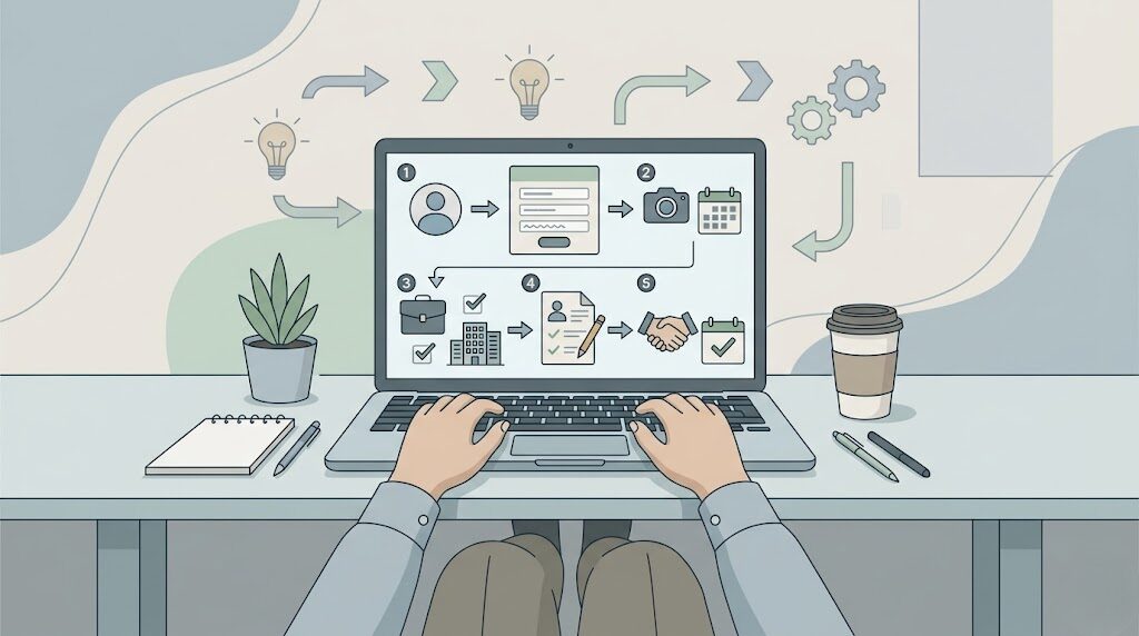 転職エージェント利用の流れと登録手順