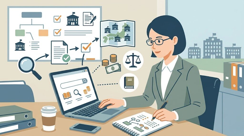 転職先の退職手当条例を調べる手順