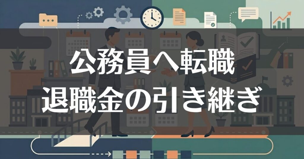 公務員から公務員の退職金引き継ぎは空白期間と条例確認が鍵
